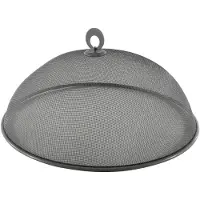Svenska Living Metalen vliegenkap/voedselkap antraciet grijs rond 35 cm - ongedierte - vliegenkap
