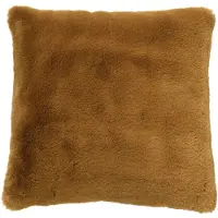 Dutch decor - ZAYA - Kussenhoes 45x45 cm - bontlook - effen kleur - Tobacco Brown - bruin