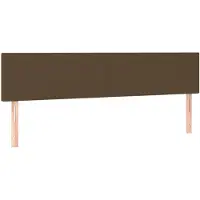 vidaXL Hoofdborden 180x5x78/88 cm stof donkerbruin