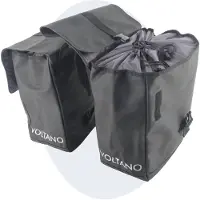 Voltano Dubbele Fietstas Urban - Zwart - 30 Liter - 100% Waterdicht - Afsluitbaar