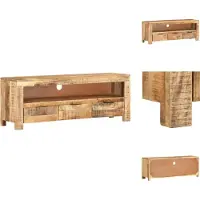 vidaXL Tv-meubel - Tv Meubels - Houten Tv-meubel - Tv-standaard Met Opberger - Tv-meubel 110x30x40 cm ruw mangohout