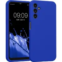 Kwmobile telefoonhoesje geschikt voor Samsung Galaxy A14 5G - TPU backcover met siliconen coating - Smartphone case in Baltisch blauw