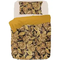 Kayori Dekbedovertrek Isao Goud Katoen-240 x 200 / 220 cm | Lits-Jumeaux