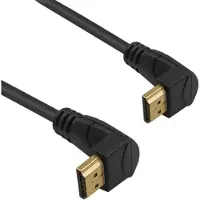 Dolphix HDMI kabel - 90° haakse connectoren (boven/boven) - HDMI2.0 (4K 60Hz + HDR) - 0,60 meter