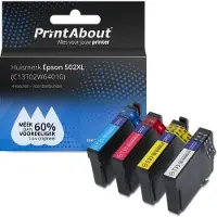 PrintAbout Inktcartridge 502XL (C13T02W64010) 4-kleuren Multipack Hoge capaciteit geschikt voor Epson
