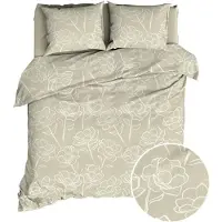Romanette Dekbedovertrek Britt Oyster Katoen-260 x 200 / 220 cm | Extra Breed