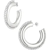 Yehwang - Hoop Oorbellen - Dots - Zilver - Stainless Steel - Trendy - Hip