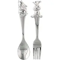 Disney - Winnie de Poeh - besteksetje verzilverd - Pooh bear - Doop cadeau - Baby kado - silver plated