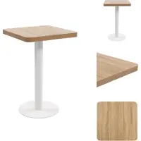 vidaXL Bistrotafel, lichtbruin, 50x50 cm, MDF - Eettafel