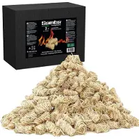 Samba Premium aanmaakwokkels en aanmaakkrullen 3 kilo (ca 240 stuks) met lange brandduur voor veilig en natuurlijk aansteken van BBQ, haard en vuurkorf
