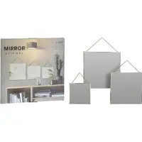 Home & Styling Spiegels - Set van 3 - Goud - Vierkant aan ketting - 3 Maten