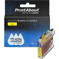 PrintAbout Huismerk vervangt Brother LC-225XLY Inktcartridge Geel Hoge capaciteit