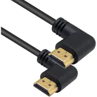 Dolphix HDMI kabel - 90° haakse connectoren (links/links) - HDMI2.0 (4K 60Hz + HDR) - 0,50 meter