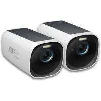 Eufy Security - eufyCam 3 add-on camera - 2 PACK - Zwart en wit,Een stuk,4K draadloze Beveiligingscamera met geïntegreerd zonnepaneel-AI gezichtsherkenning