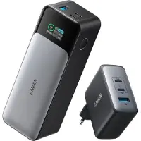 Anker 737 - Power Bank (PowerCore 24K), 24.000mAh + 100W USB-C Nano snellader - VoordeelBundel
