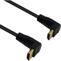 Dolphix HDMI kabel - 90° haakse connectoren (beneden/beneden) - HDMI2.0 (4K 60Hz + HDR) - 1,8 meter