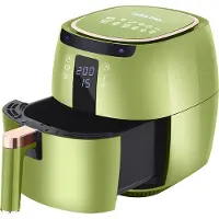 Swiss Pro+ - SP-DAF7LG - airfryer XXXL - Intelligente Heteluchtfriteuse Digitaal- 7 L - XXXL - New Model 2026- GRATIS Recepten Boek - Touchscreen - TURBO Opwarmen - Green - 7 liter