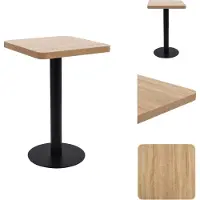 vidaXL Bistrotafel 50x50 cm MDF lichtbruin