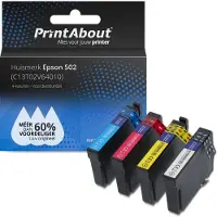 PrintAbout Huismerk Epson 502 (C13T02V64010) Inktcartridge 4-kleuren Multipack