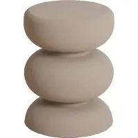 Light & Living Bijzettafel Ø35x46 cm KOBODO mat crème (Beige, 35x35x46 diameter: 35cm)