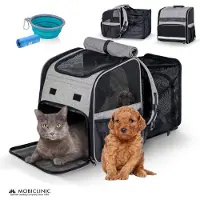 Mobiclinic Tula - Draagtas voor huisdieren - Ventilatienetten - Uitschuifbaar - Inklapbaar - Transparante Katten Reismand - Rugtas voor huisdieren - Hond Rugzak - Dieren Draagtas - Hondenrugzak