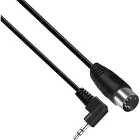 Dolphix DIN 5-pins - 3,5mm Jack haaks audiokabel / zwart - 3 meter