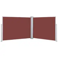 vidaXL Windscherm uittrekbaar 140x1000 cm bruin