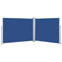 vidaXL Windscherm uittrekbaar 140x1000 cm blauw