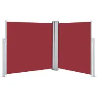 vidaXL Windscherm uittrekbaar 120x600 cm rood