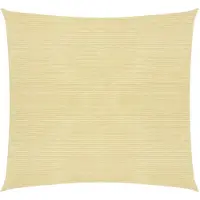 vidaXL Zonnezeil 160 g/m² 2,5x2,5 m HDPE beige