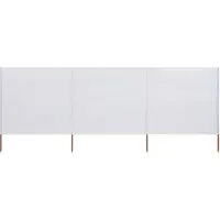 vidaXL Windscherm 3-panelen 400x80 cm stof zandwit