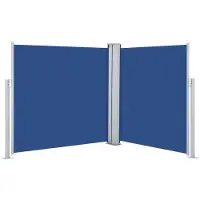 vidaXL Windscherm uittrekbaar 100x600 cm blauw