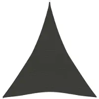 vidaXL Zonnezeil 160 g/m² 3x4x4 m HDPE antracietkleurig
