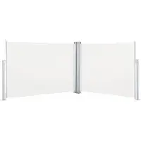 vidaXL Windscherm uittrekbaar 120x1000 cm crème