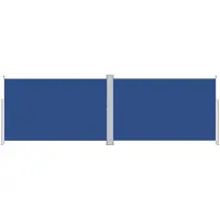 vidaXL Windscherm uittrekbaar 200x600 cm blauw