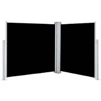 vidaXL Windscherm uittrekbaar 120x600 cm zwart