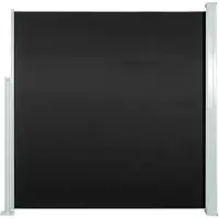 vidaXL Windscherm uittrekbaar 140x314 cm zwart
