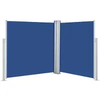 vidaXL Windscherm uittrekbaar 140x600 cm blauw
