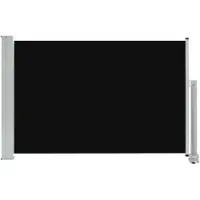 vidaXL Tuinscherm uittrekbaar 60x300 cm zwart