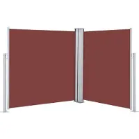 vidaXL Windscherm uittrekbaar 140x600 cm bruin