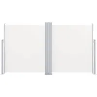 vidaXL Tuinscherm uittrekbaar dubbel 170x600 cm crème