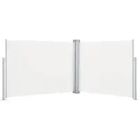 vidaXL Windscherm uittrekbaar 140x1000 cm crème