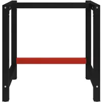The Living Store Werkbankframe - Metaal - 80 x 57 x 79 cm - Gepoedercoat - Bovenkant met voorgeboorde gaten