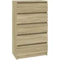 The Living Store De Living Store ladekast, Sonoma-eikenlook, 60x36x103 cm, gemaakt van houtvezel