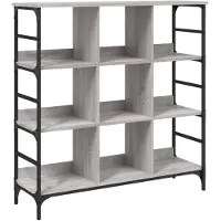 vidaXL Dressoir 102x32x103,5 cm bewerkt hout grijs sonoma eikenkleurig