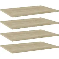 vidaXL Wandschappen 4 st 60x40x1,5 cm bewerkt hout sonoma eikenkleurig