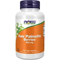 Now , Saw Palmetto Berries, Gezondheid voor mannen, 550 mg, 100 Veg Capsules