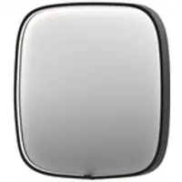 Ink SP31 Spiegel Contour In Kader 40x40cm Directe LED - Geborsteld Metal Black - Glas - Vierkant - Spiegels, Badkamerspiegels - 8718835163273