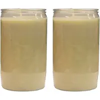 Spaas Candles 2x Witte grafkaarsen/graflichten 7 x 18 cm 9 dagen - Stompkaarsen