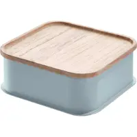 IDesign Opbergbox Medium Met Deksel Grijs (21 x 21 cm)